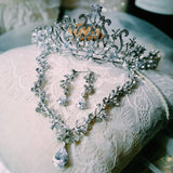 T172. Swarovski crystal bridal royal tiara, rhinestone crown, rose gold and silver