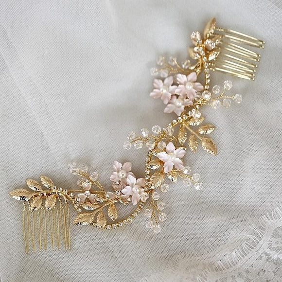 Bridal Boho Vintage Hair Pin Set in Rose Gold, Gold or Silver